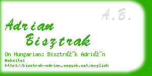 adrian bisztrak business card